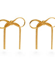 The Herringbone Chain Bow Stud Earrings