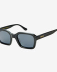 The Hudson Black Acetate Rectangular Sunglasses