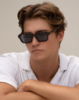 The Hudson Tortoise Acetate Rectangular Sunglasses