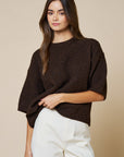 The Cora Dark Brown Sweater Top