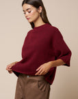 The Cora Burgundy Sweater Top