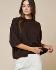 The Cora Dark Brown Sweater Top