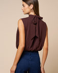 The Vera Dark Chocolate Draped Top