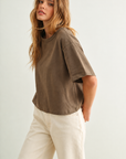 The Joss Olive Boxy Top
