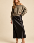 The Morgana Satin Maxi Skirt