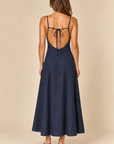 The Selma Navy Open Back Dress