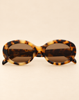 The Aria Milky Tortoise Acetate Oval Sunglasses