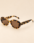 The Aria Milky Tortoise Acetate Oval Sunglasses