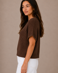 The Rowen Pointelle Ribbed Knit Sweater