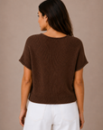 The Rowen Pointelle Ribbed Knit Sweater