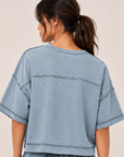 The Neve Distressed Top + Pant Set - Sold Separately