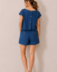 The Mia Chambray Top + Shorts Set - Sold Separately