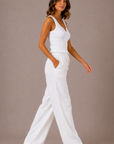 The Kyra White Linen Lounge Pant