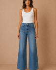 The Avery Micro Patch Pocket Wide Leg Jeans