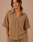 The Tova Brown Top + Pant Set - Sold Separately