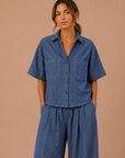 The Tova Denim Top + Pant Set - Sold Separately
