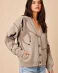 The Harper Oatmeal Horse Cardigan