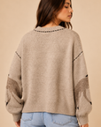 The Harper Oatmeal Horse Cardigan