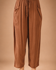 The Senna Nutshell Drawstring Barrel Pants
