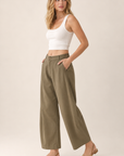 The Nora Olive Barrel Pants