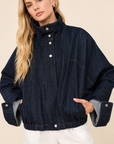 The Frankie Denim Bomber Jacket