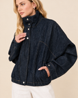 The Frankie Denim Bomber Jacket