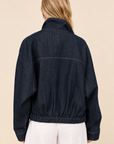 The Frankie Denim Bomber Jacket