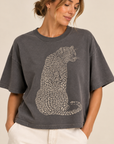 The Lex Charcoal Leopard Graphic Top