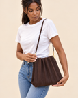 The Carrie Vegan Suede Shoulder Bag