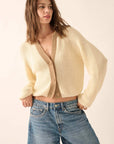 The Imogen Cream Contrast Cardigan