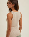 The Jonni Ecru Essential Scoop Tank
