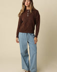 The Aubrey Brown Speckled Sweater