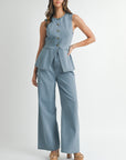 The Jenny Denim Vest + Pant Set - Sold Separately