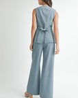 The Jenny Denim Vest + Pant Set - Sold Separately