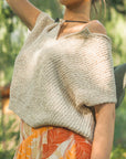 The Jesse Oatmeal Patch Sleeveless Sweater