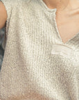 The Jesse Oatmeal Patch Sleeveless Sweater