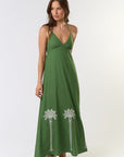 The Jocelyn Halter Embroidered Maxi Dress