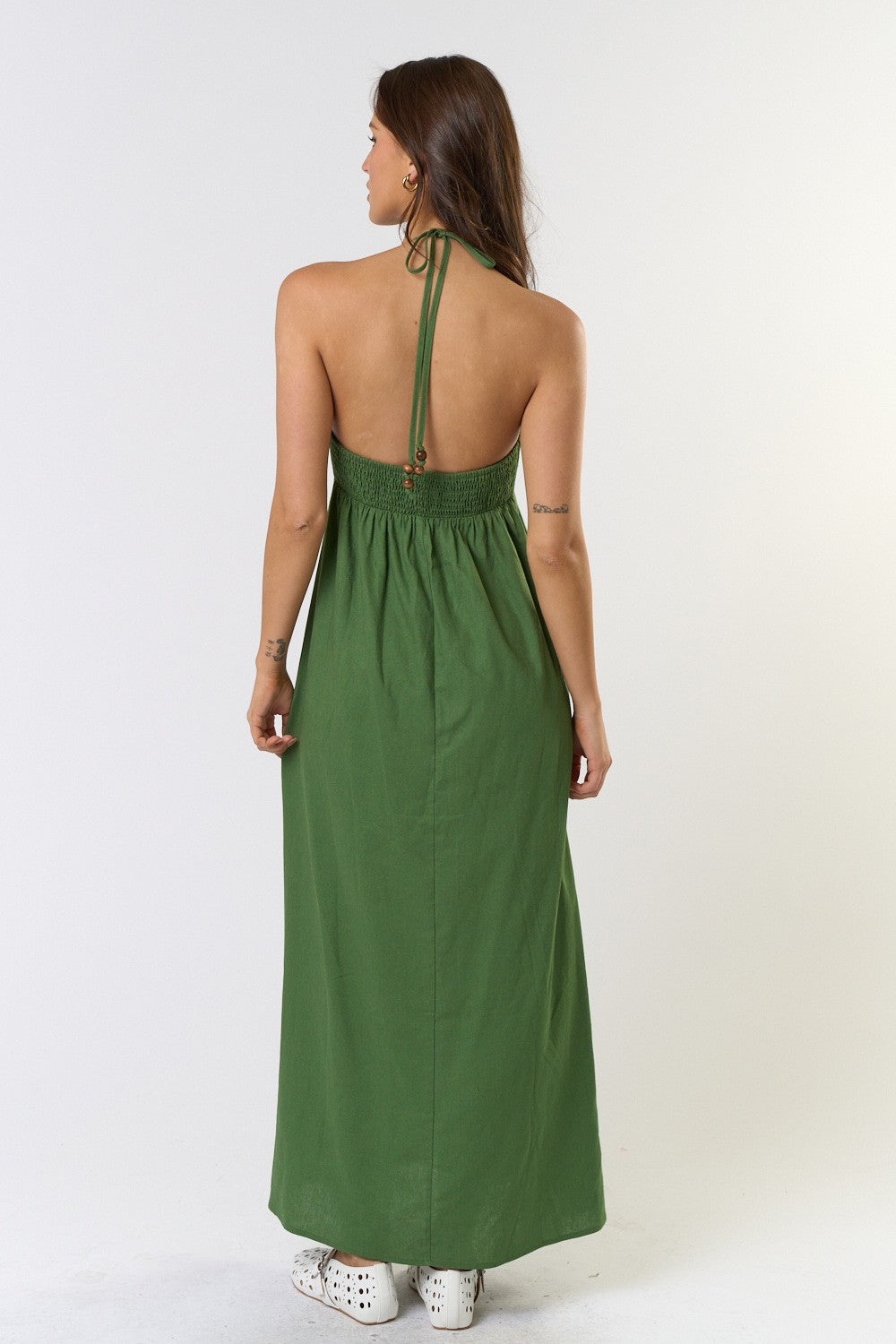 jocelyn maxi dress The Jocelyn Halter Embroidered Maxi Dress – Thread + Seed