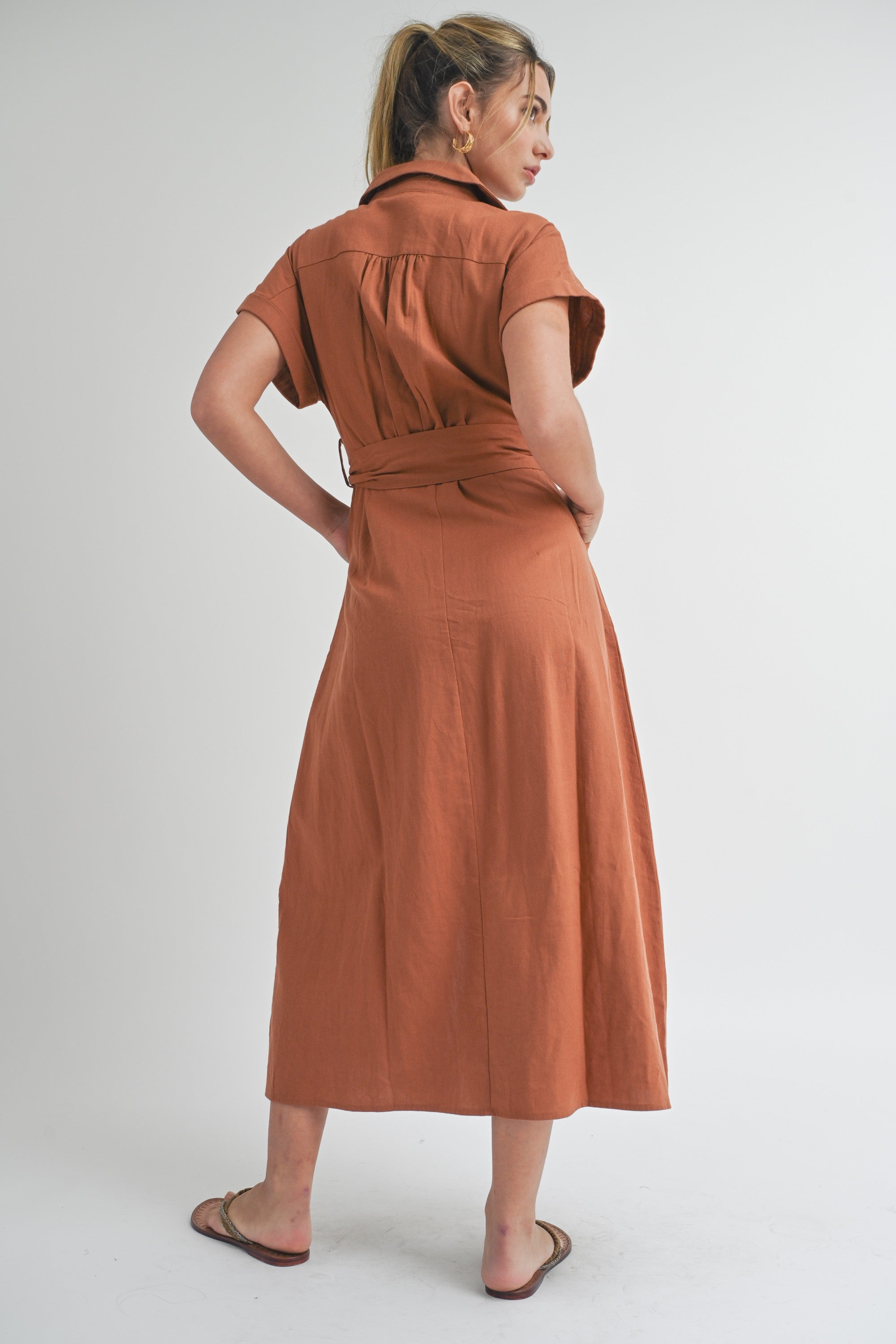 The Jomi Buttondown Linen Dress
