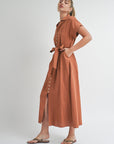 The Jomi Buttondown Linen Dress