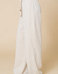 The Jordyn Collared Drawstring Top + Pant Set - Sold Separately