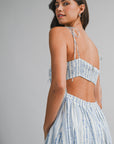 The Josephina Floral Striped Midi Dress