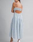 The Josephina Floral Striped Midi Dress