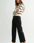 The Josie Black Slim Wide Leg Jeans