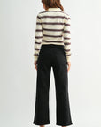 The Josie Black Slim Wide Leg Jeans
