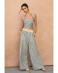 The Juno Striped Knit Waist Pants