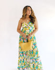 The Terri Yellow Vegan Top Handle Bag