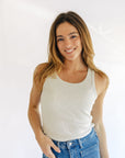 The Judd Heather Grey Basic Cotton Tank