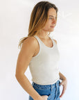 The Judd Heather Grey Basic Cotton Tank
