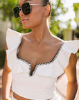 The Daphne Ruffle Top + Shorts Set - Sold Separately